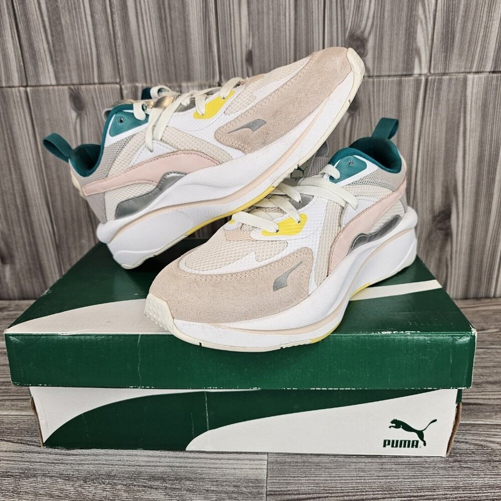 Puma RS-Curve OQ Shoes - Eggnog/Old pink/Parasailing -380659 01 - Women's Size 8